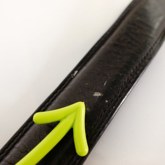 Belt‎ Mens Medium Black Dress Genuine Leather Silver Buckle Frame Solid Handmade - Picture 10 of 11